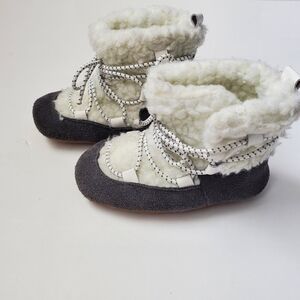 ROBEEZ Gray Rockies Lace-Ups Baby Boots Size 6-12 months